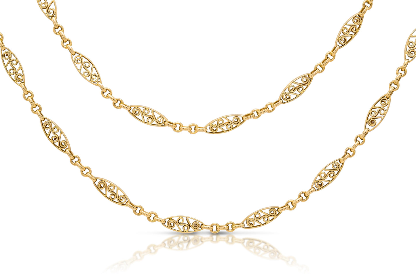 Antique Victorian Gold Chain Necklace