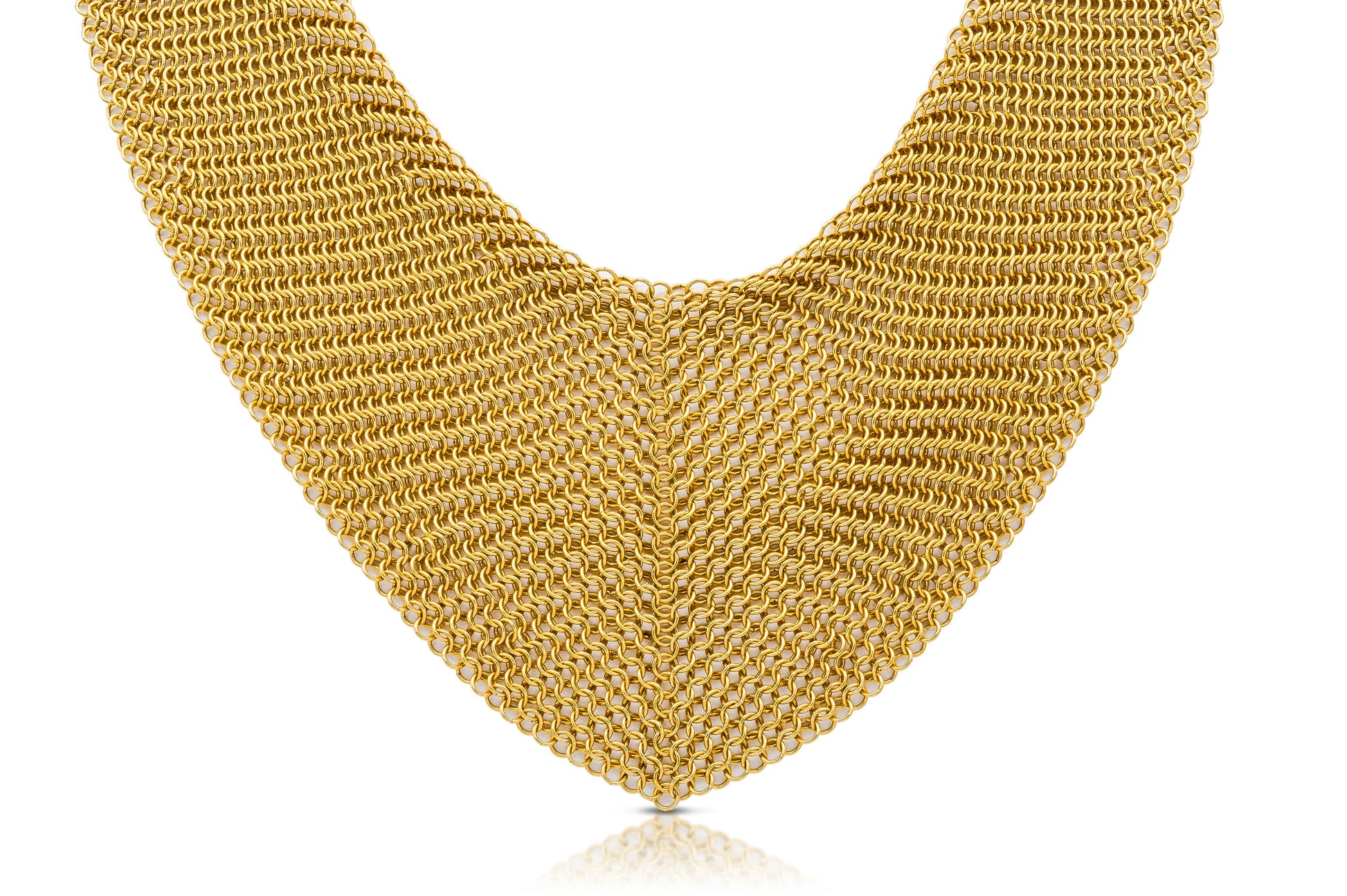 Tiffany & Co. Elsa Peretti Mesh Gold Bib Scarf Necklace