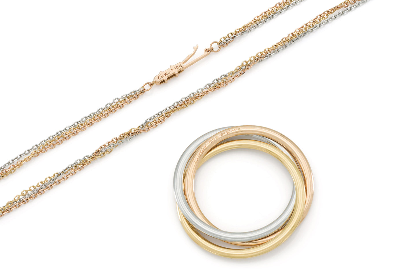 Cartier Diamond Trinity Pendant Necklace