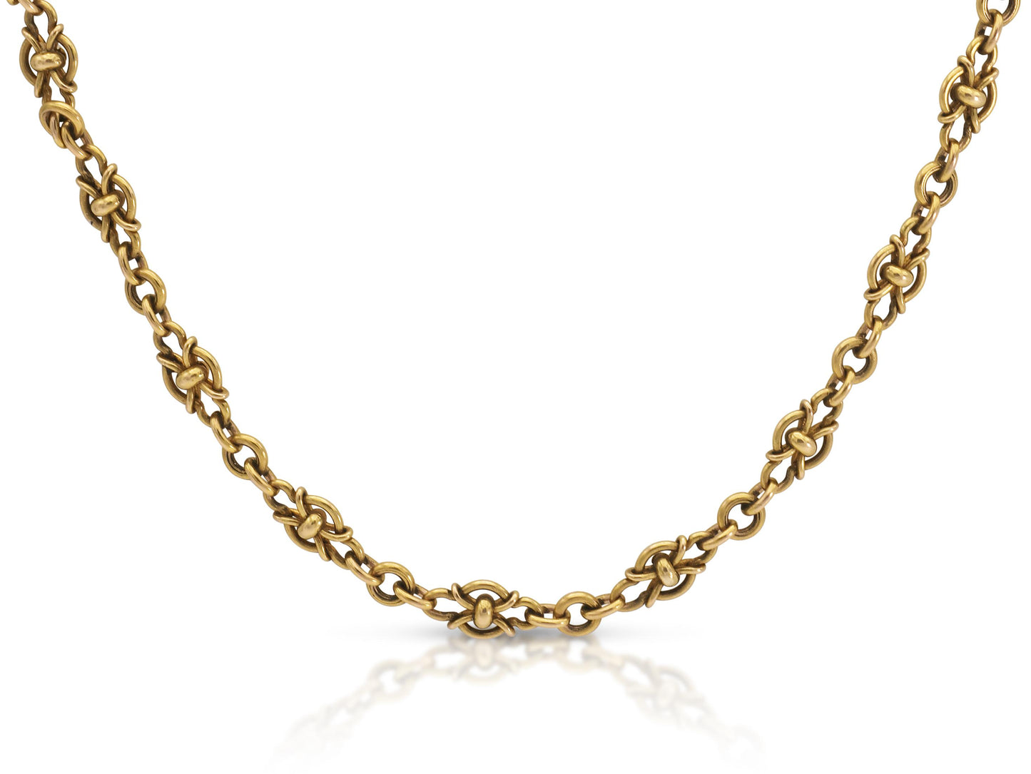 Antique Victorian God Watch Fob Chain Necklace