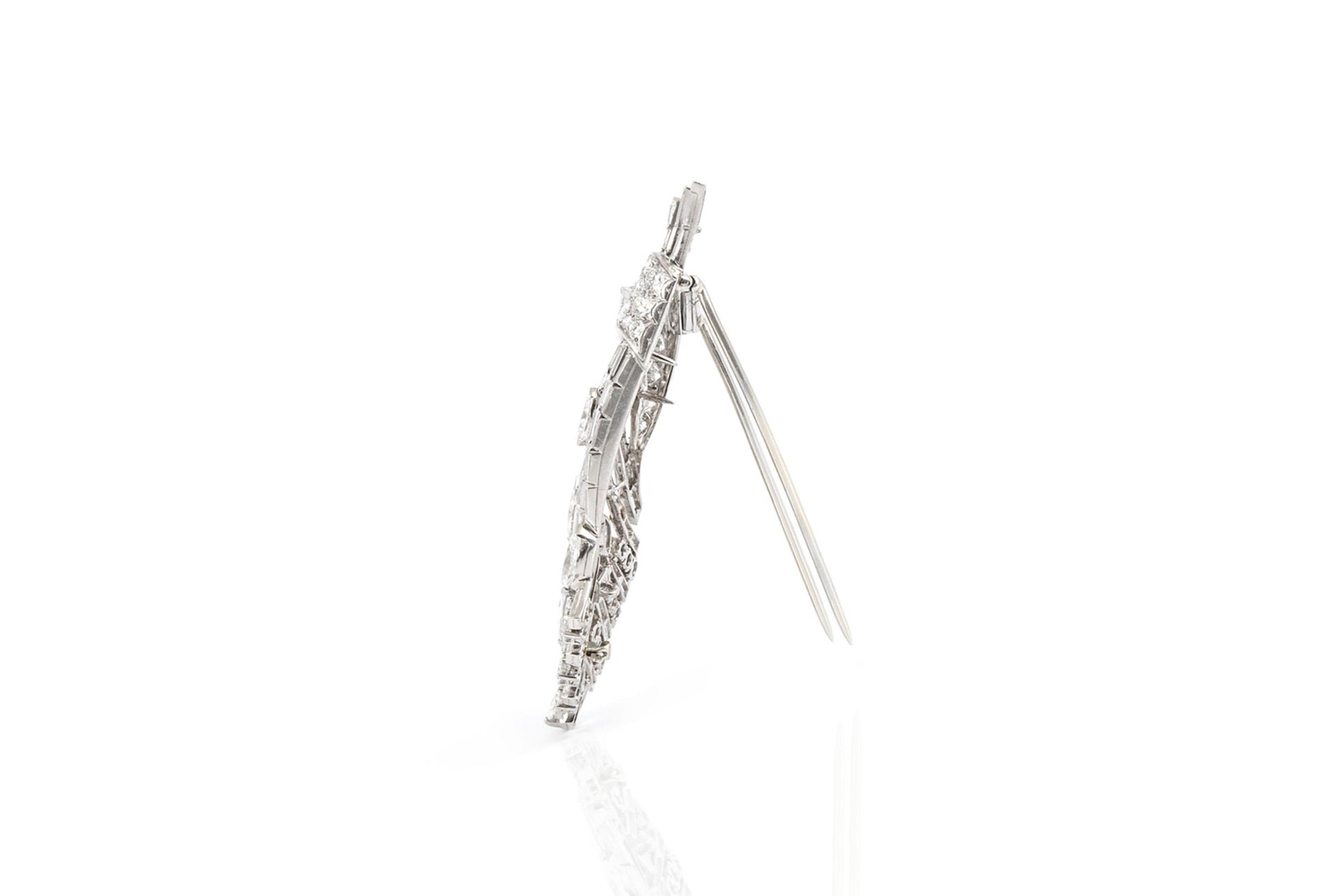 Vintage 1950s 15.00 Carat Diamond Brooch