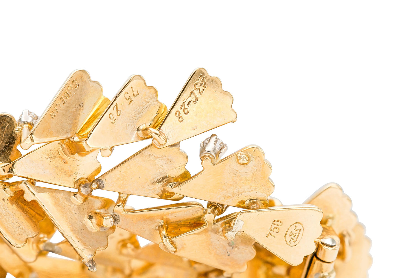 Vintage 1960s Gubelin Gold Brooch with Diamonds