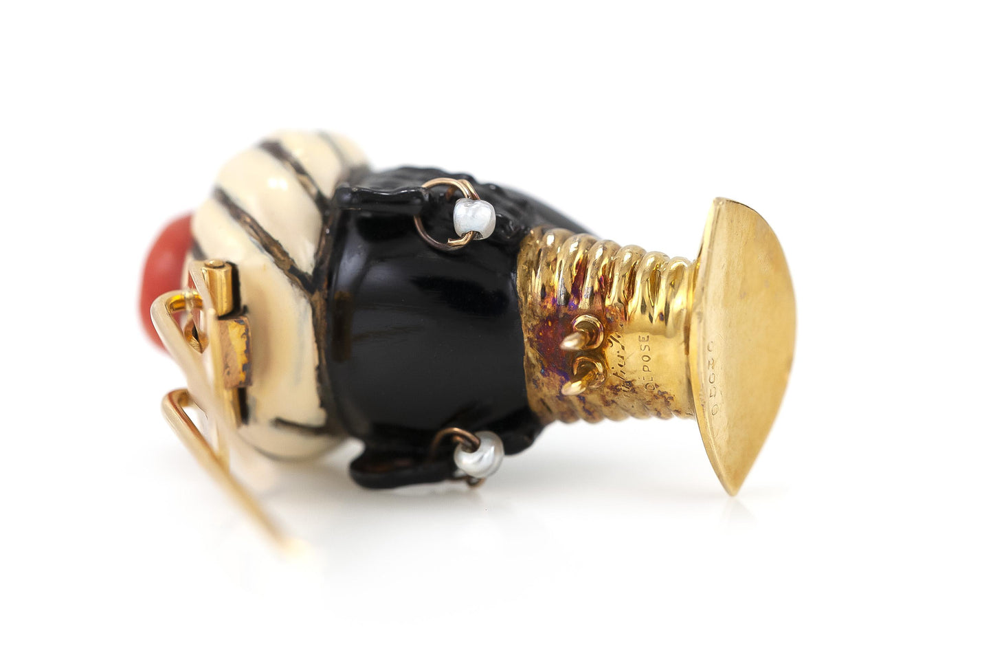 Antique Art Deco 1920s Cartier Blackamoor Pin Set