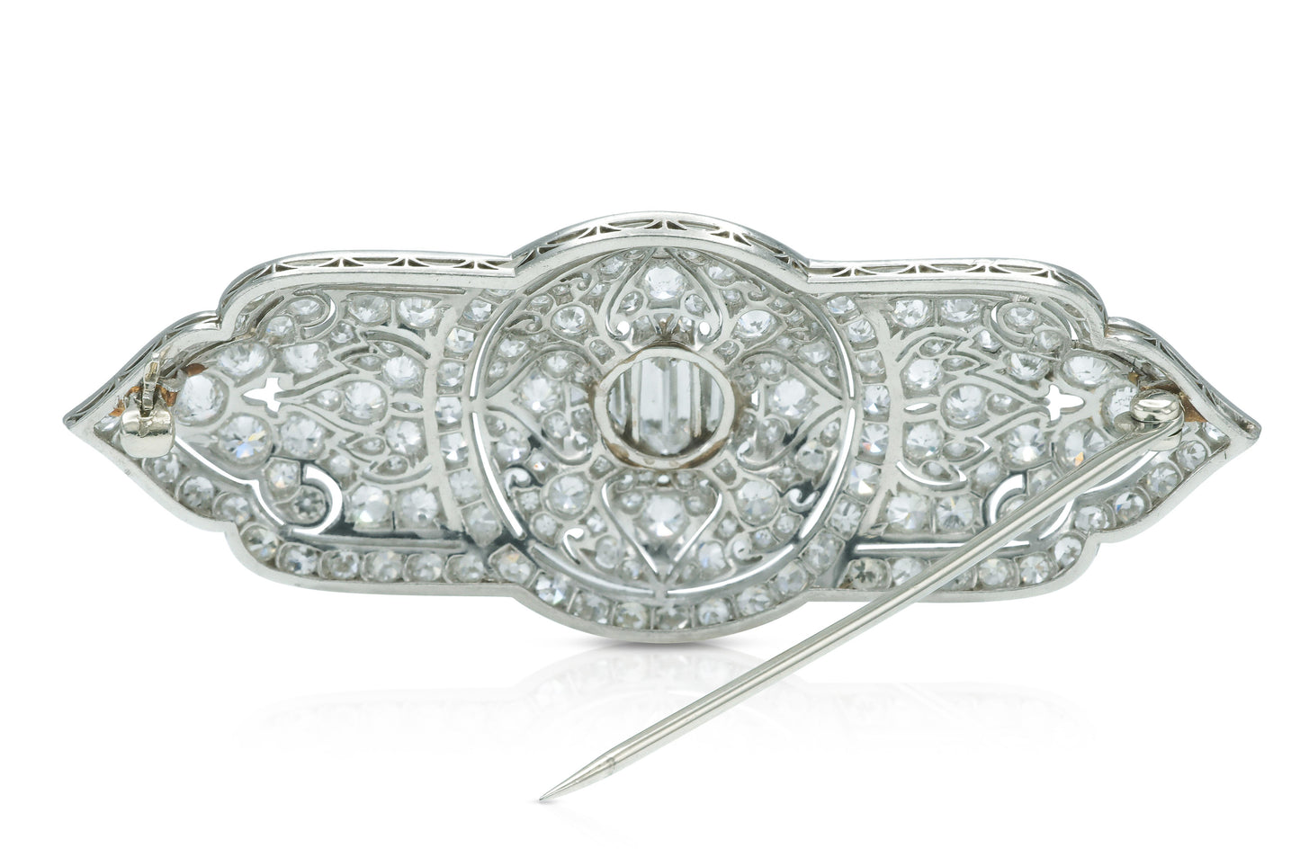 Antique Edwardian 1910s 10.00 Carat Diamond Brooch