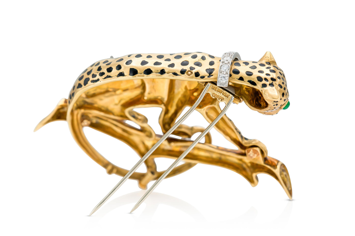 Vintage 1970s David Webb Leopard Brooch