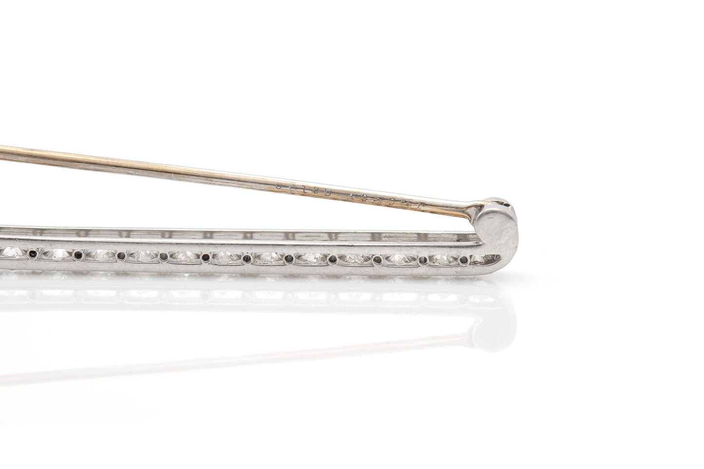 Antique Art Deco 1920s J.E. Caldwell & Co. Diamond Bar Pin