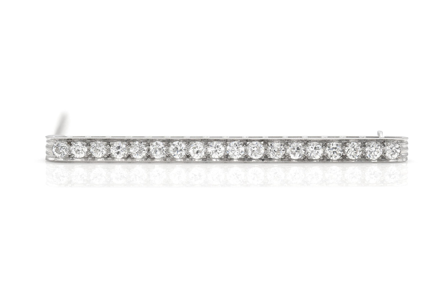 Antique Art Deco 1920s J.E. Caldwell & Co. Diamond Bar Pin
