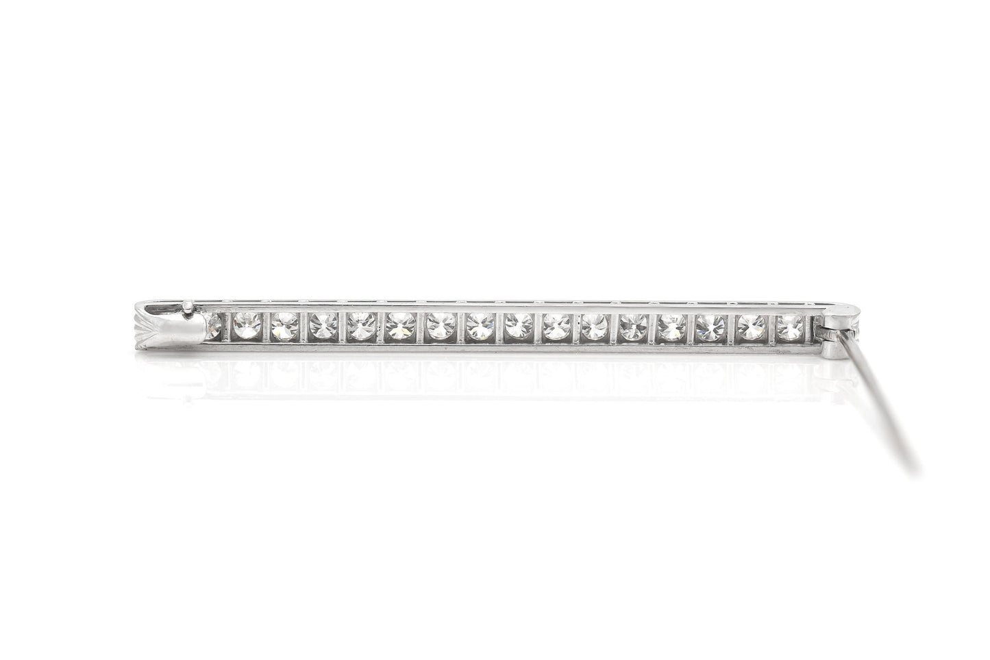 Antique Art Deco 1920s J.E. Caldwell & Co. Diamond Bar Pin