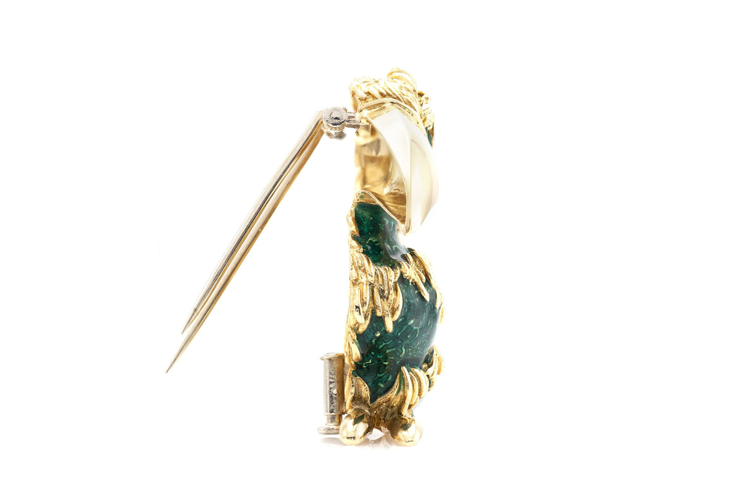 Vintage 1970s Frascarolo Tucan Brooch with Ruby