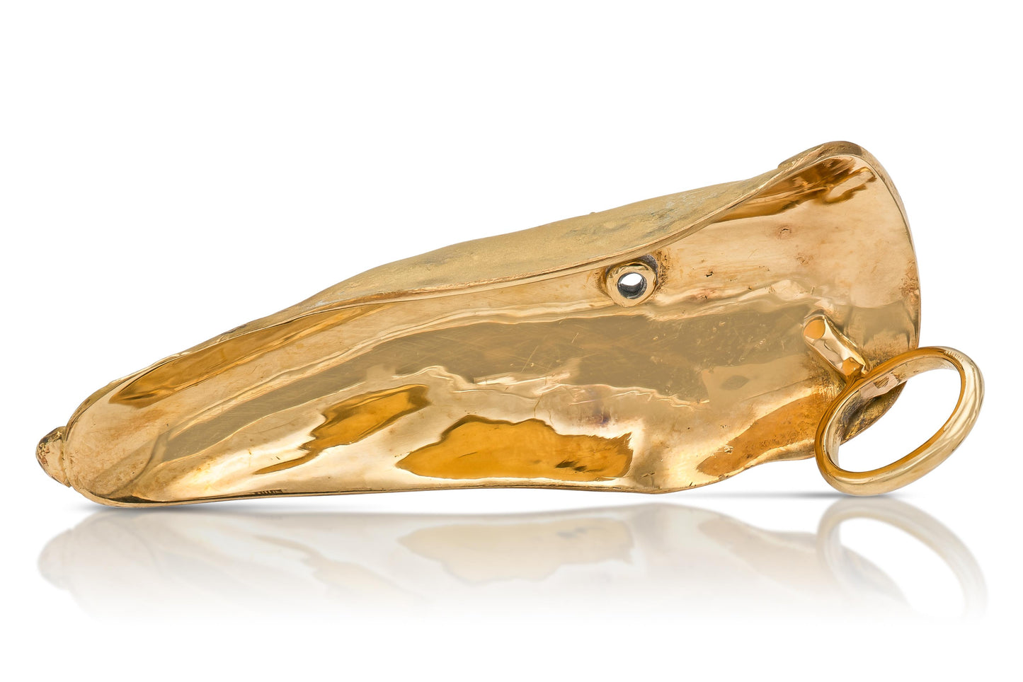 Vintage 1970s Gold Horse Brooch