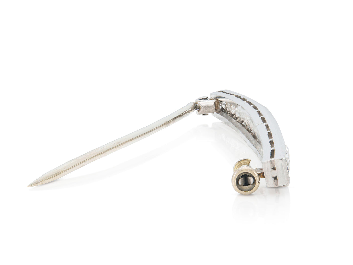 Antique Art Deco 1930s 3.50 Carat Diamond Bar Pin
