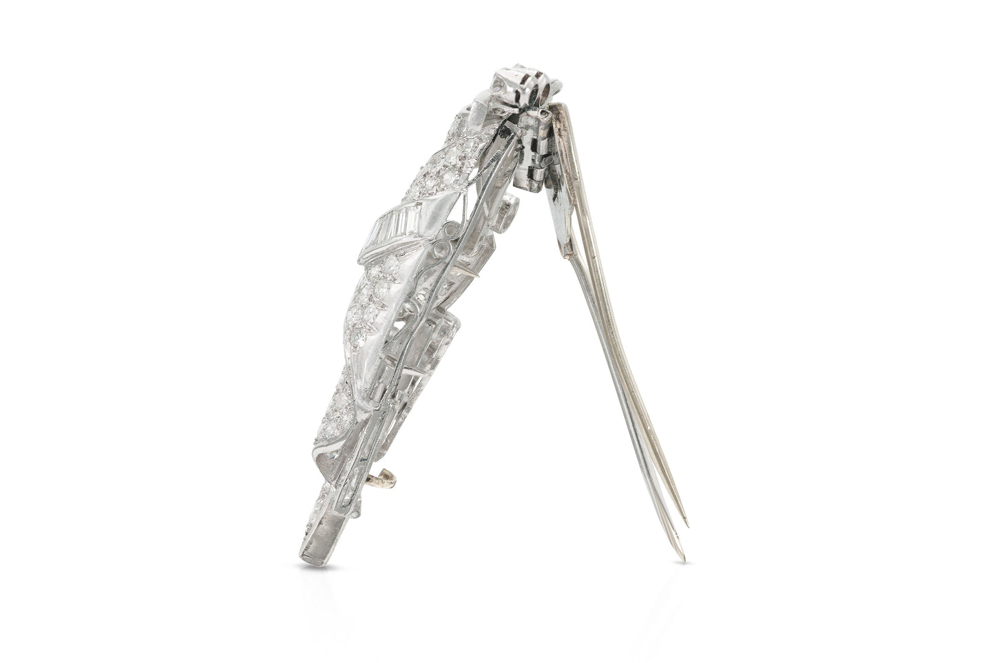 Vintage 1940s 5.00 Carat Diamond Brooch