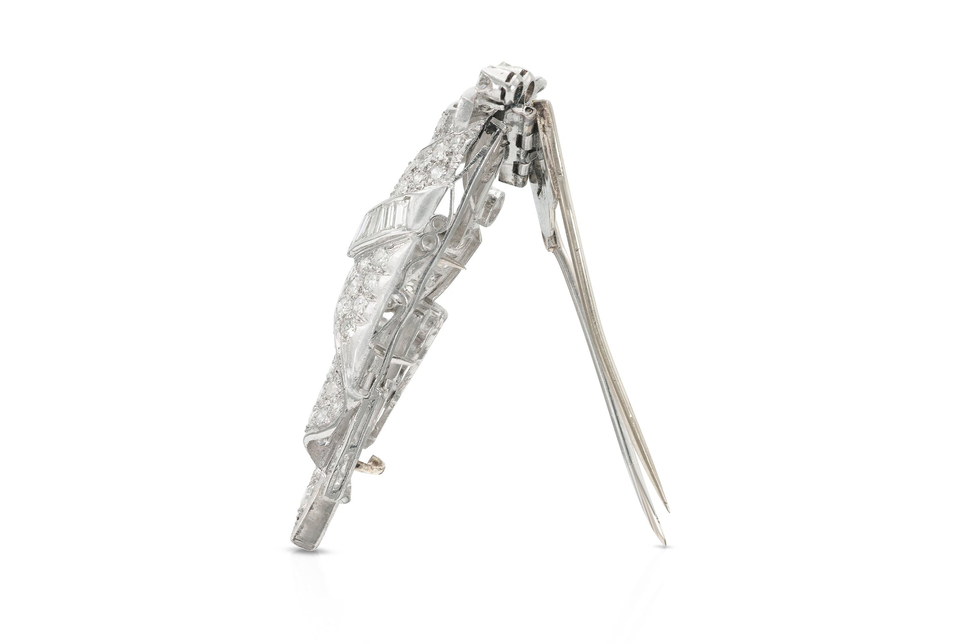 Vintage 1940s 5.00 Carat Diamond Brooch
