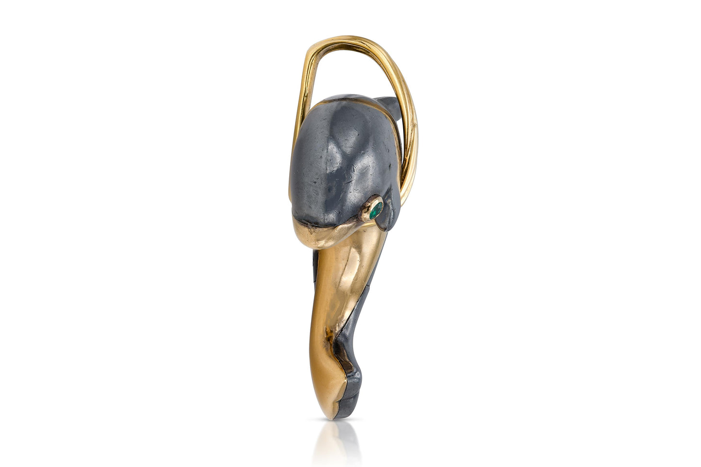 Vintage 1980s Cartier Hematite Dolphin Pendant