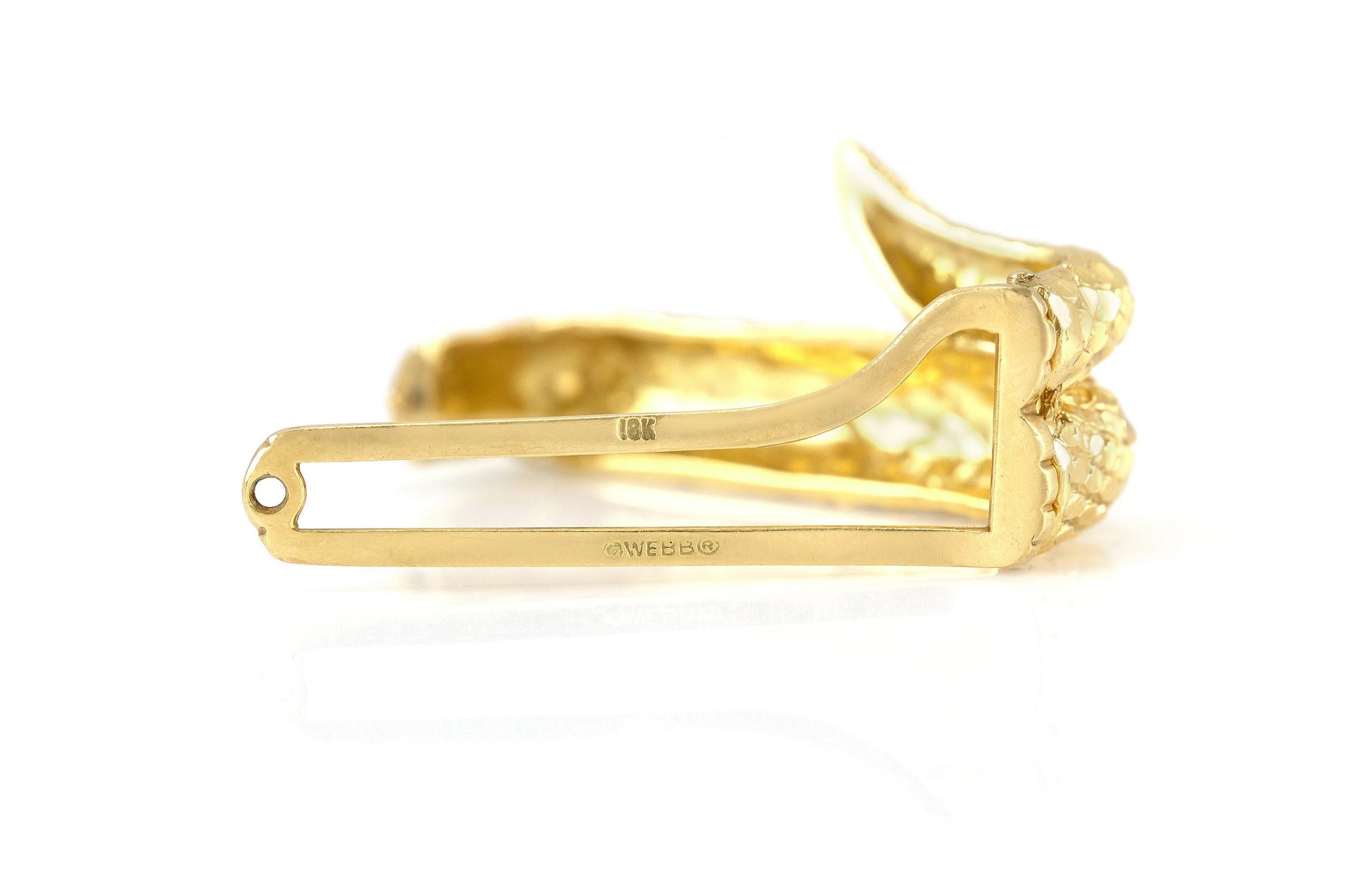 Vintage 1960s David Webb Gold Snake Belt Buckle