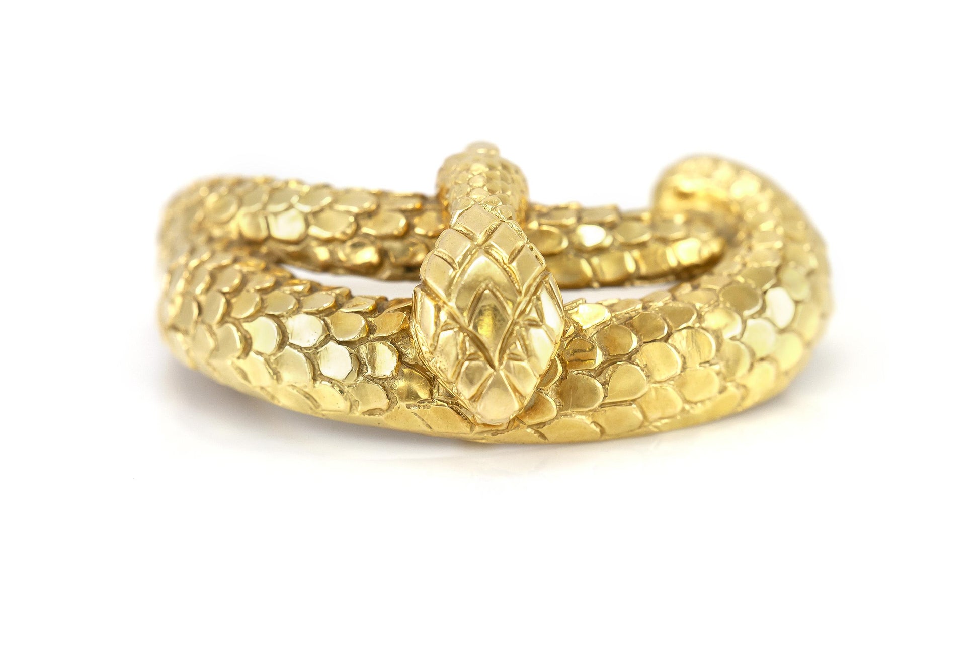 Vintage 1960s David Webb Gold Snake Belt Buckle