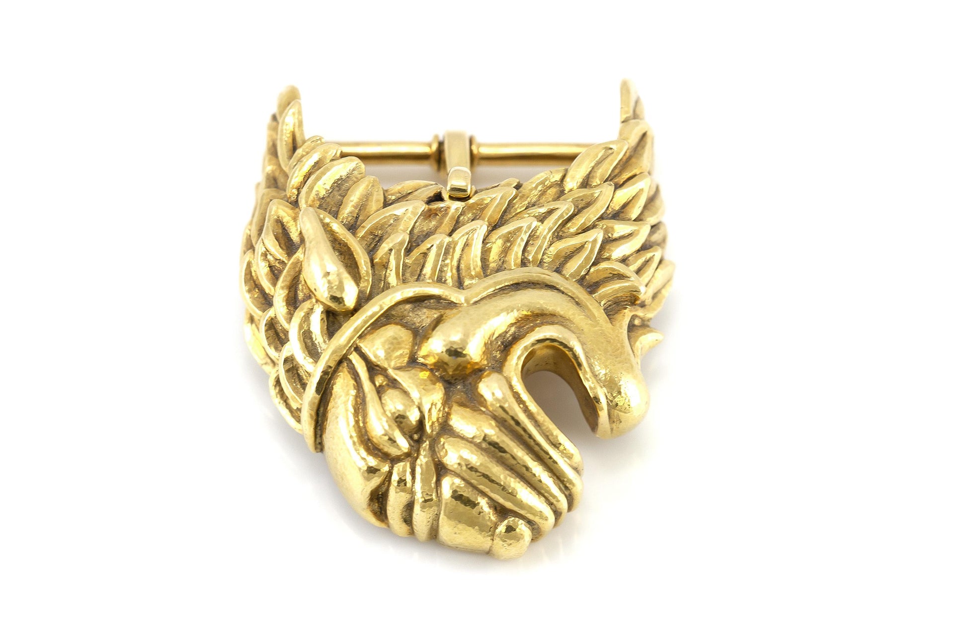 Vintage 1960s David Webb Gold Lion Belt Buckle