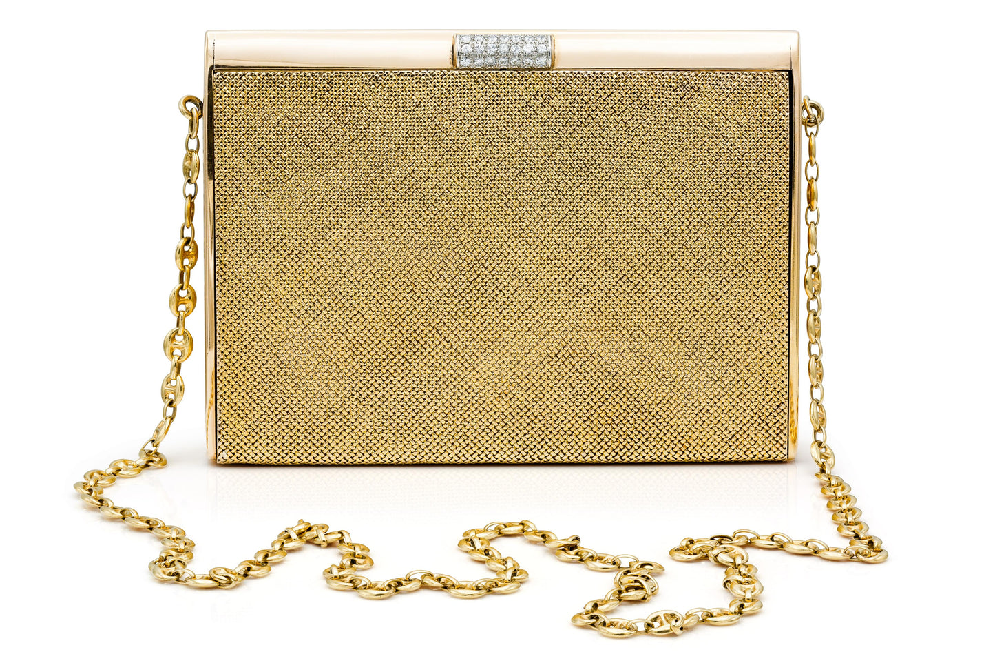 Vintage 1950s Sterle Gold Clutch Bag