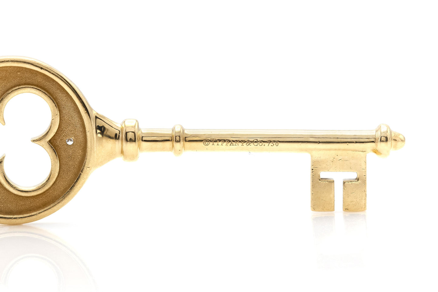 Tiffany & Co. Three Clover Gold Key Pendant
