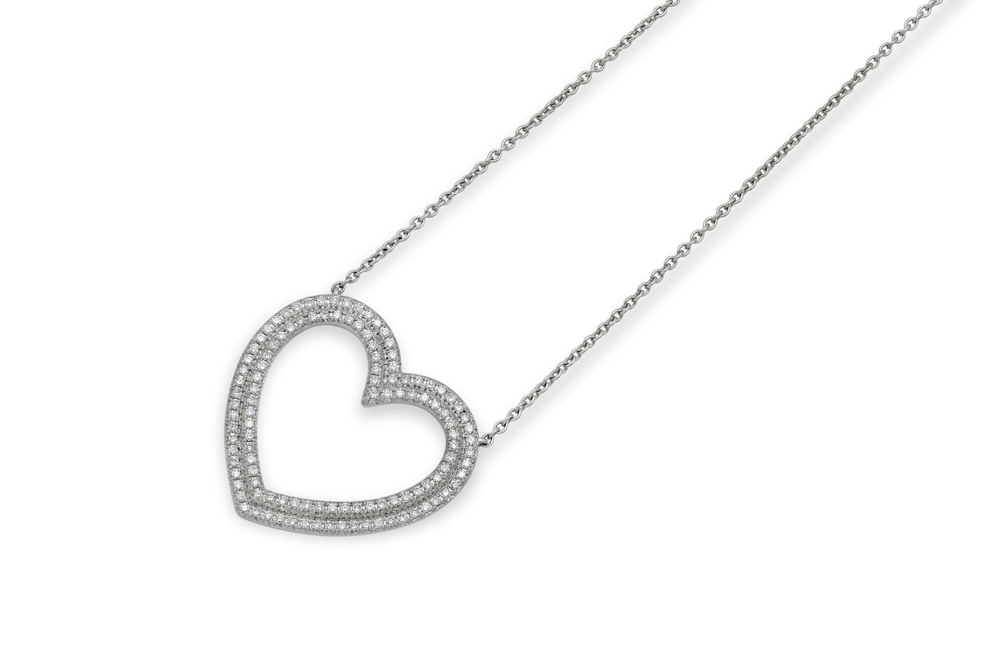 Tiffany & Co. Metro Diamond Heart Pendant Necklace