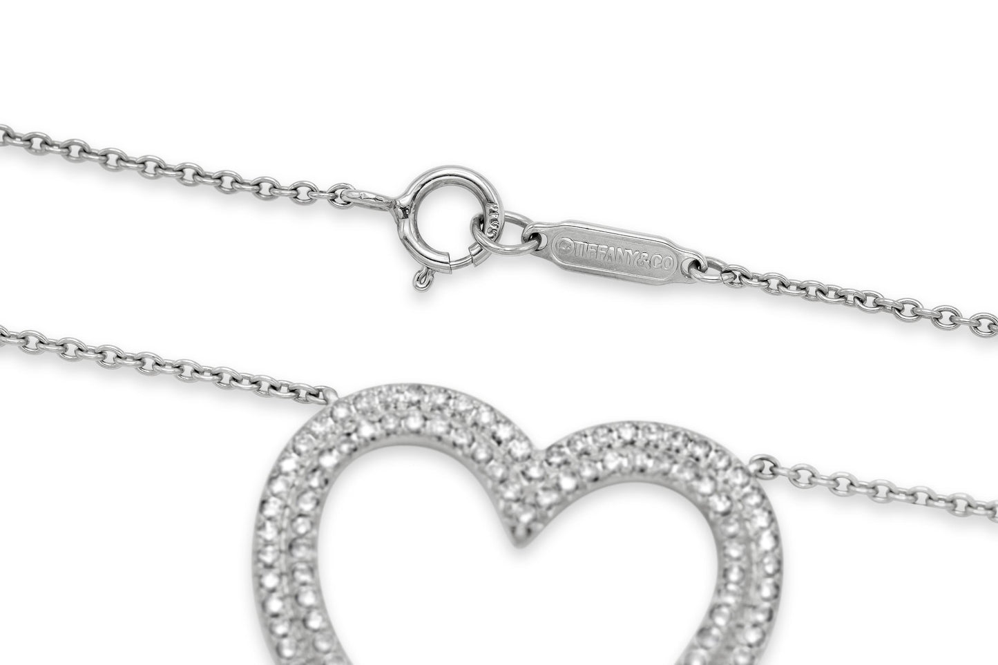 Tiffany & Co. Metro Diamond Heart Pendant Necklace