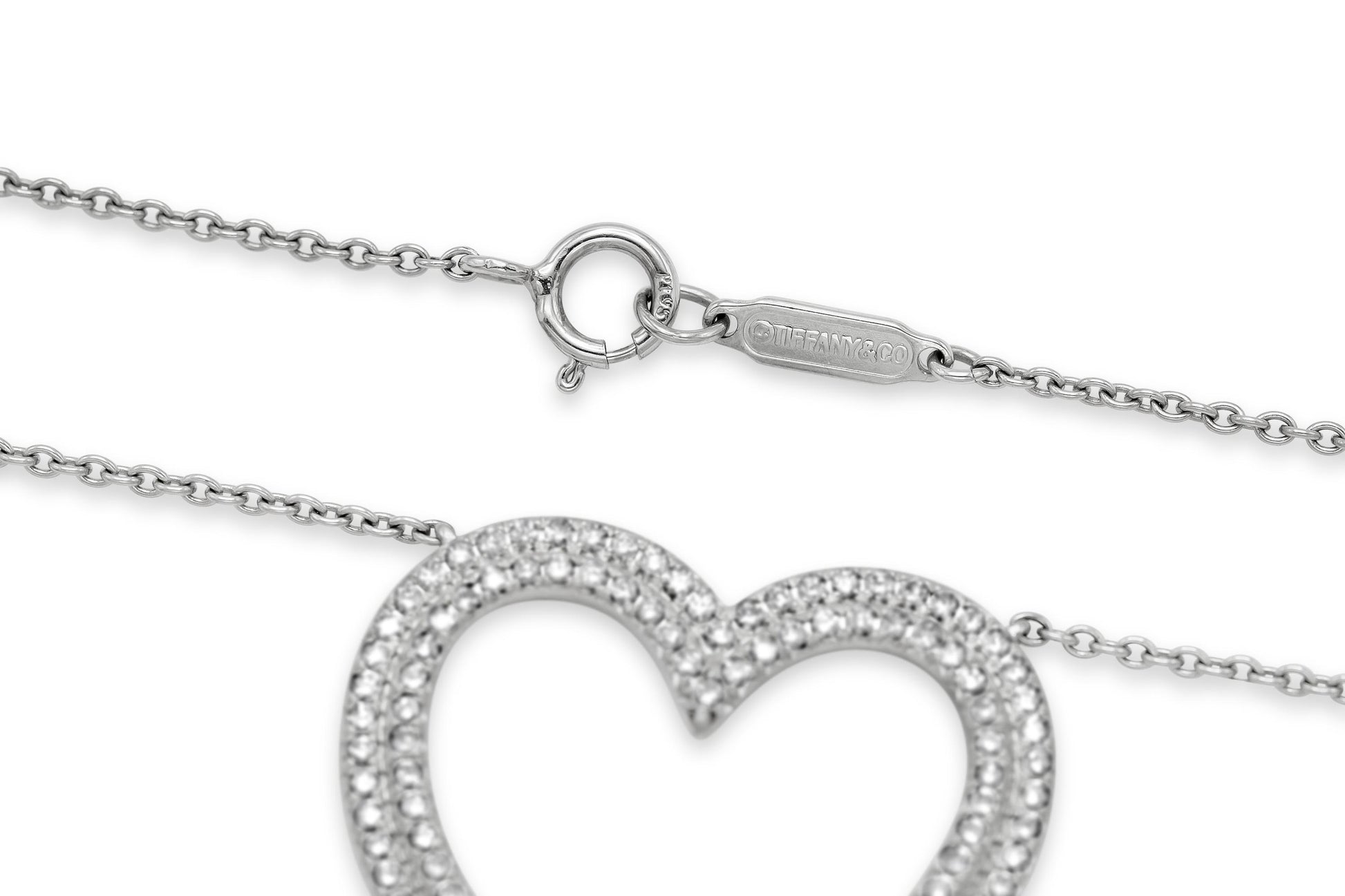 Tiffany & Co. Metro Diamond Heart Pendant Necklace