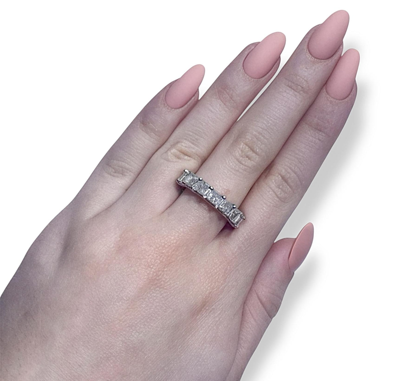 5.10 Carat Princess Cut Diamond Eternity Band