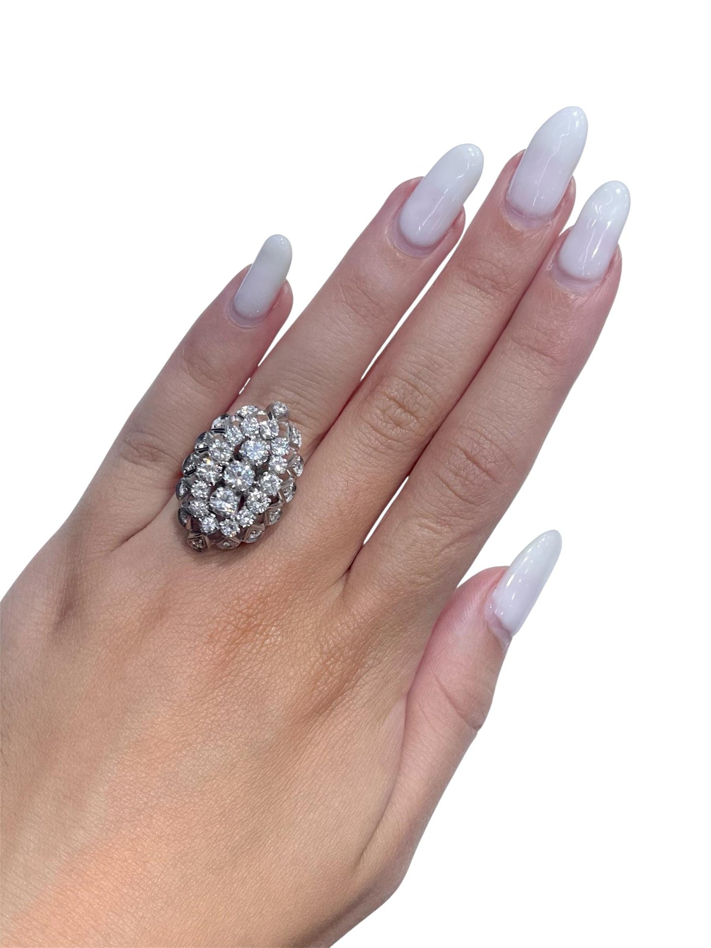 Vintage 1950s 3.30 Carat Diamond Ring