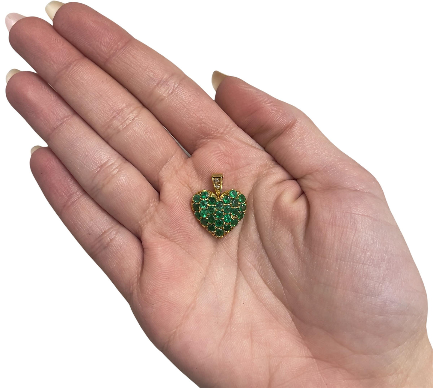 2.00 Carat Emerald Heart Pendant