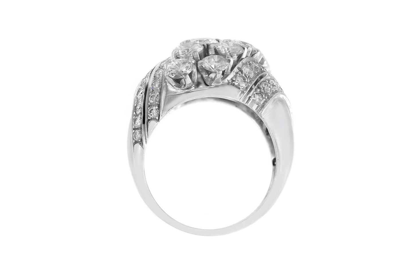 Vintage 1950s 4.50 Carat Diamond Ring