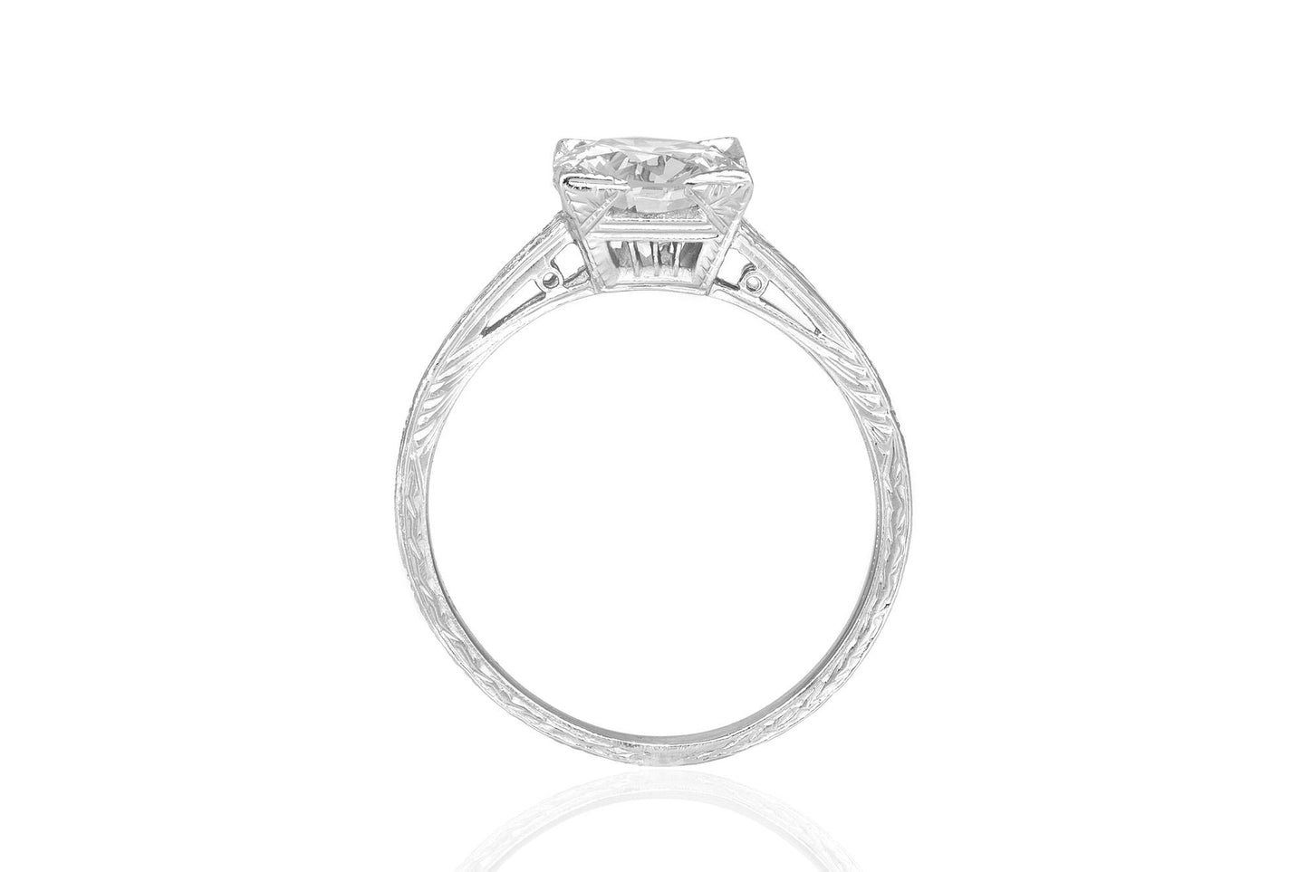 Antique Art Deco 1930s 1.40 Carat Old European Cut Diamond Engagement Ring