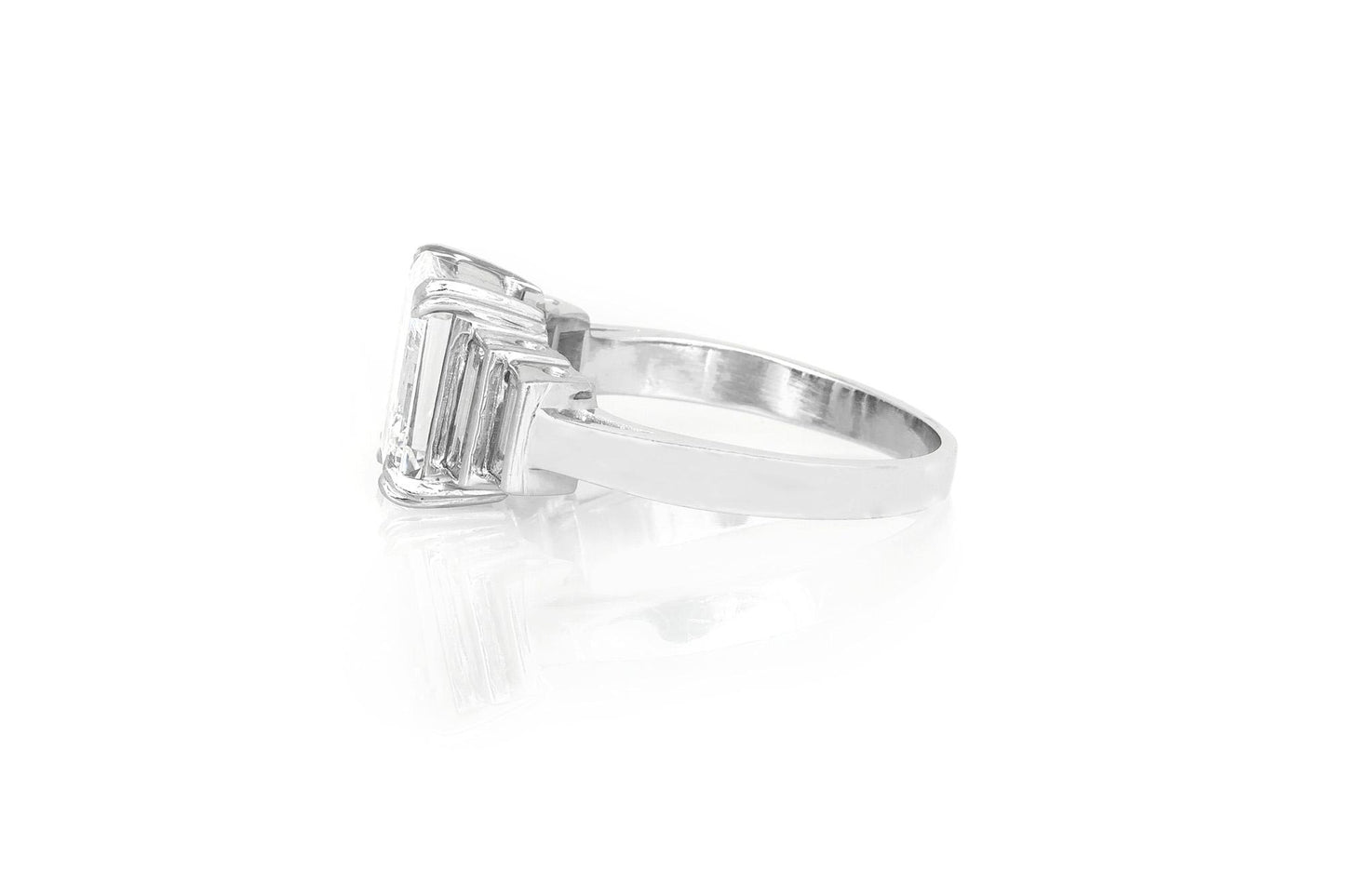 3.01 Carat Emerald Cut Diamond Engagement Ring