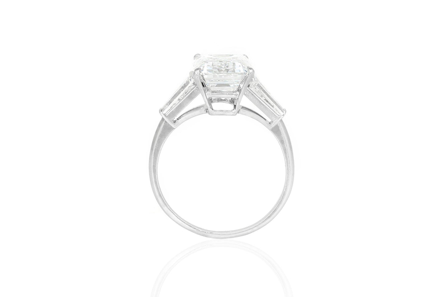 5.31 Carat Emerald Cut Diamond Engagement Ring