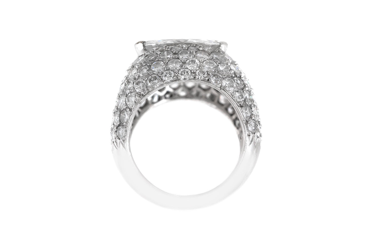 Vintage 1940s 6.68 Carat Diamond Domed Ring