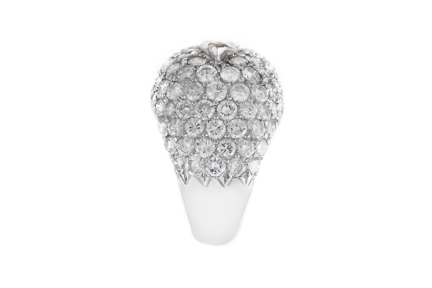 Vintage 1940s 6.68 Carat Diamond Domed Ring
