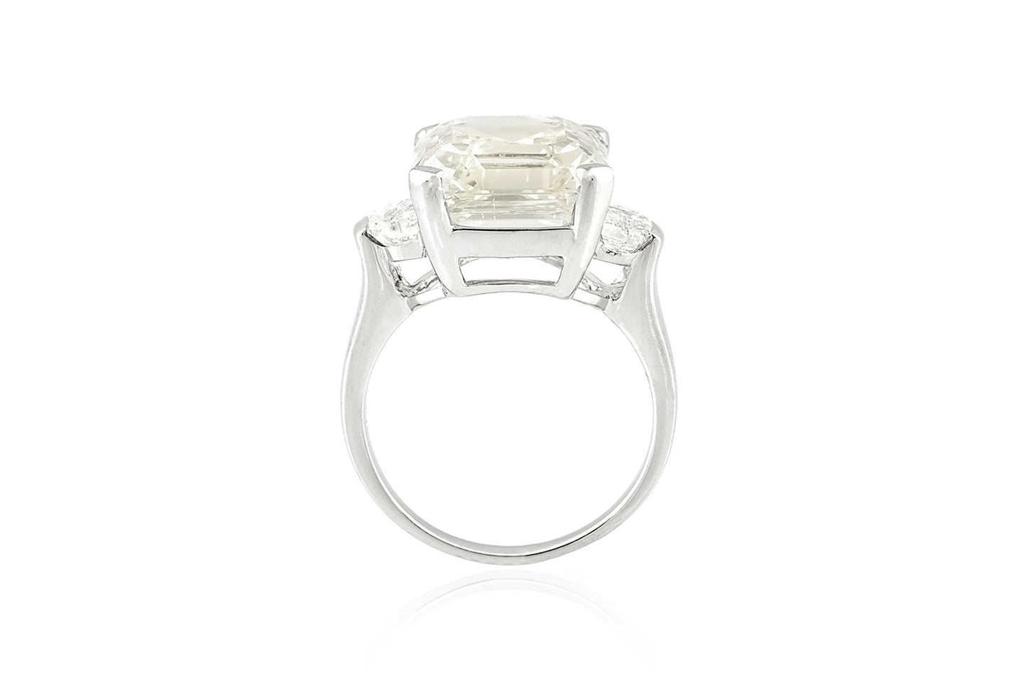 Vintage 1950s 9.47 Carat Asscher Cut Diamond Engagement Ring