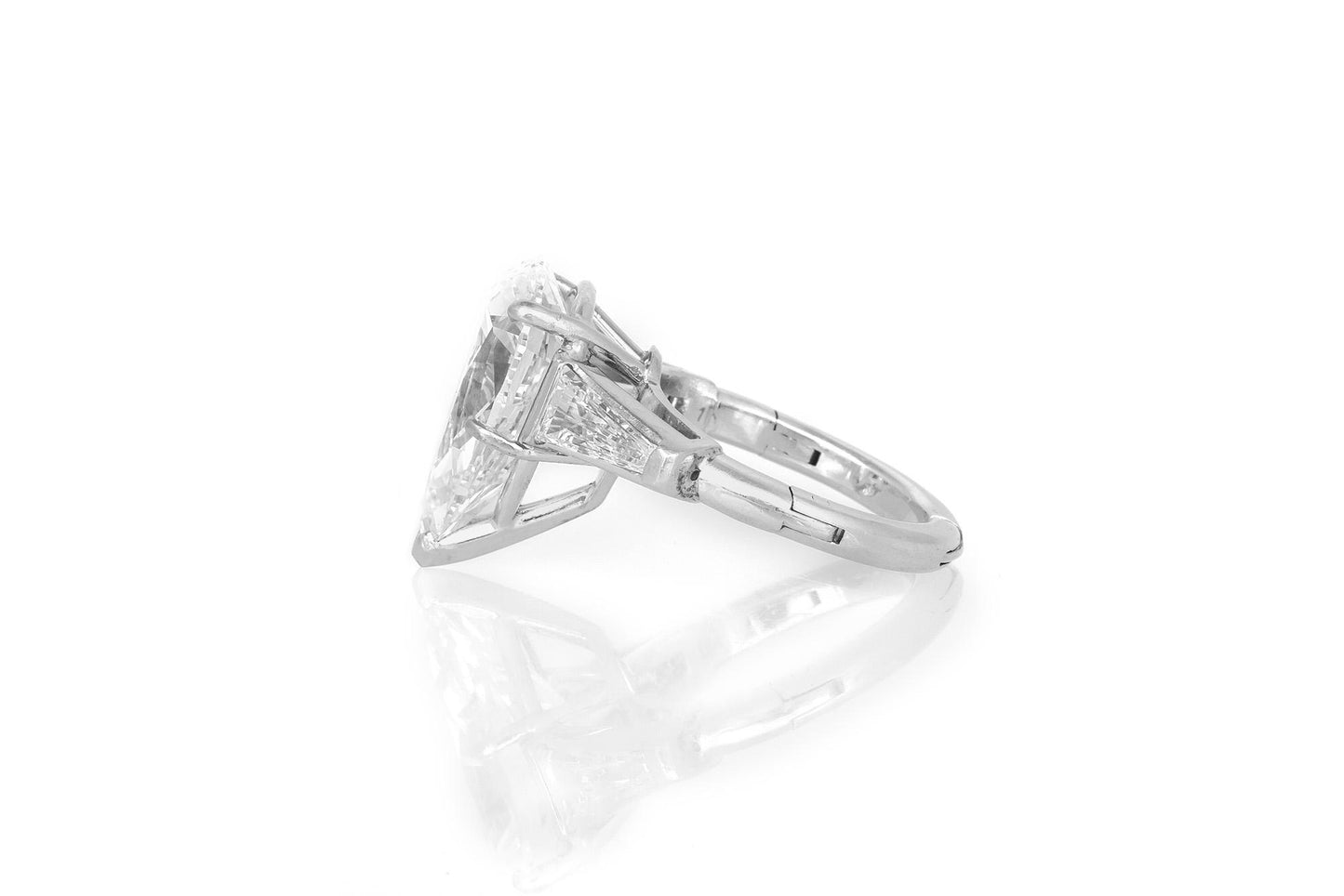 6.02 Carat Pear Shaped Diamond Engagement Ring