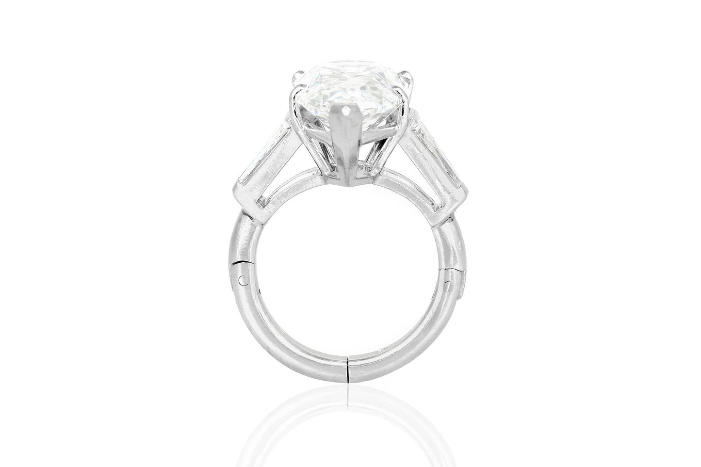 6.02 Carat Pear Shaped Diamond Engagement Ring