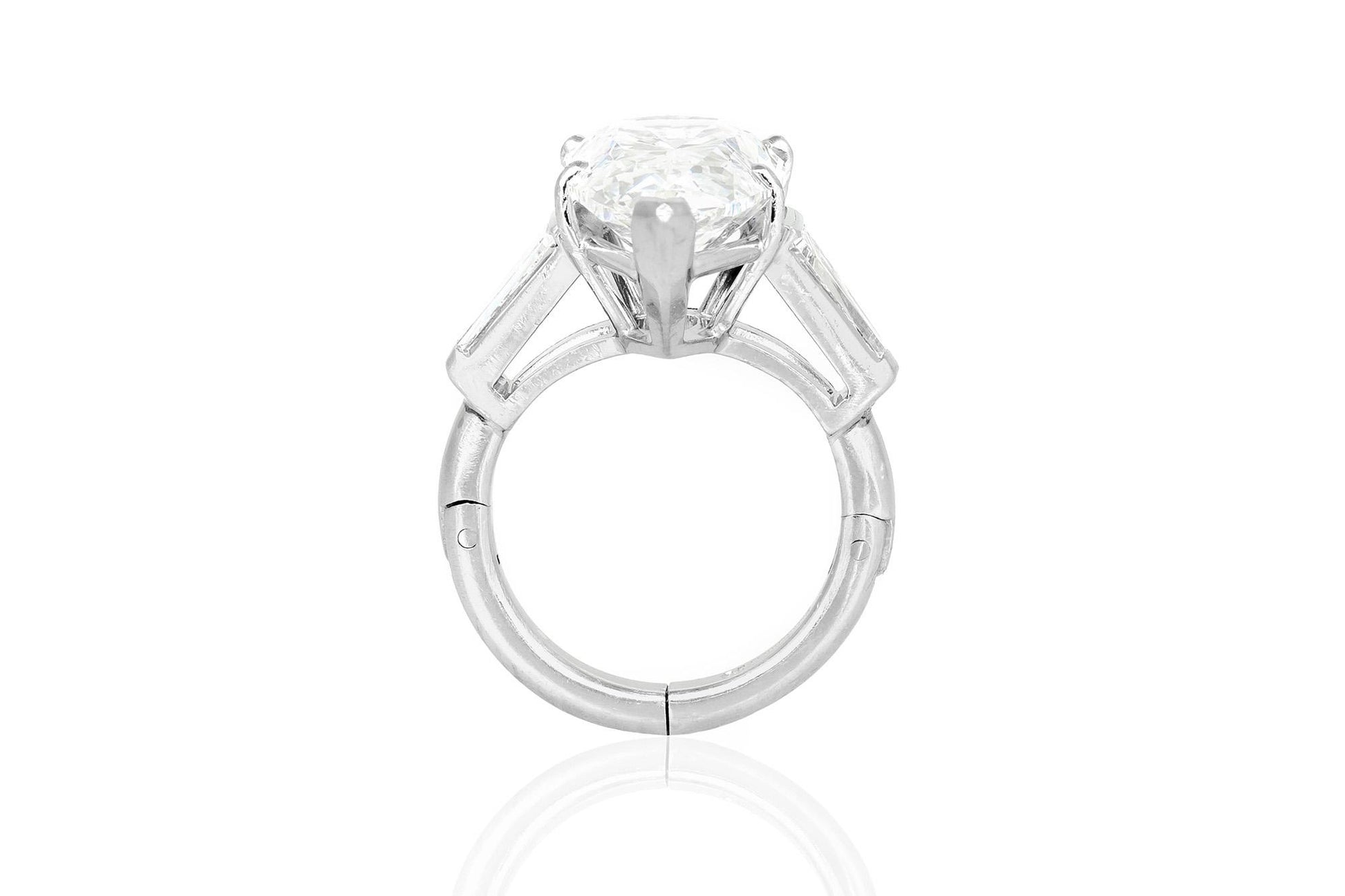 6.02 Carat Pear Shaped Diamond Engagement Ring