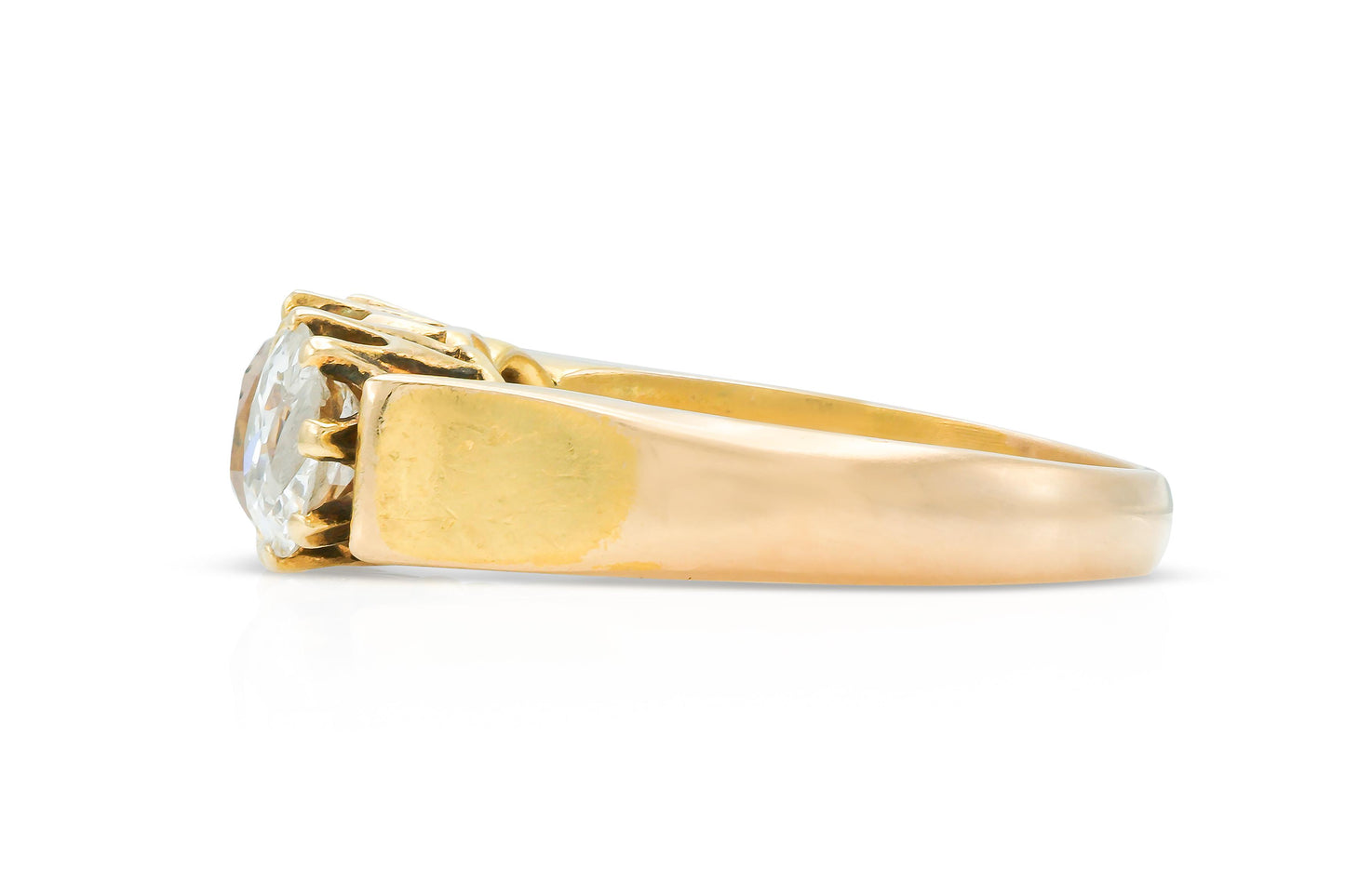 Antique Victorian 2.00 Carat Diamond Three-Stone Ring