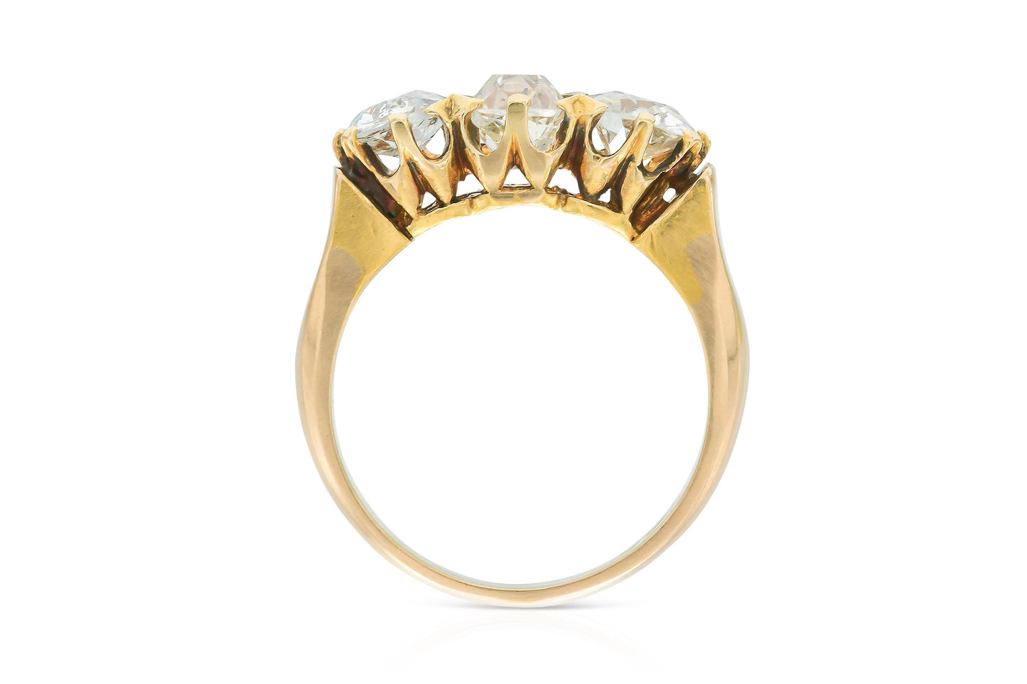 Antique Victorian 2.00 Carat Diamond Three-Stone Ring