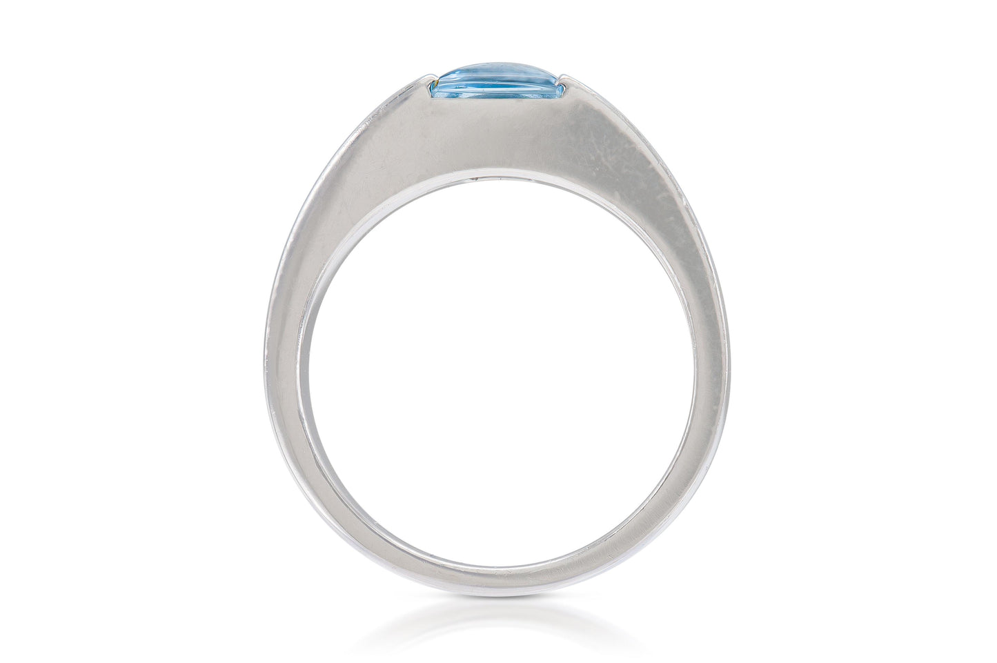 Vintage 1990s Cartier Aquamarine Tank Ring