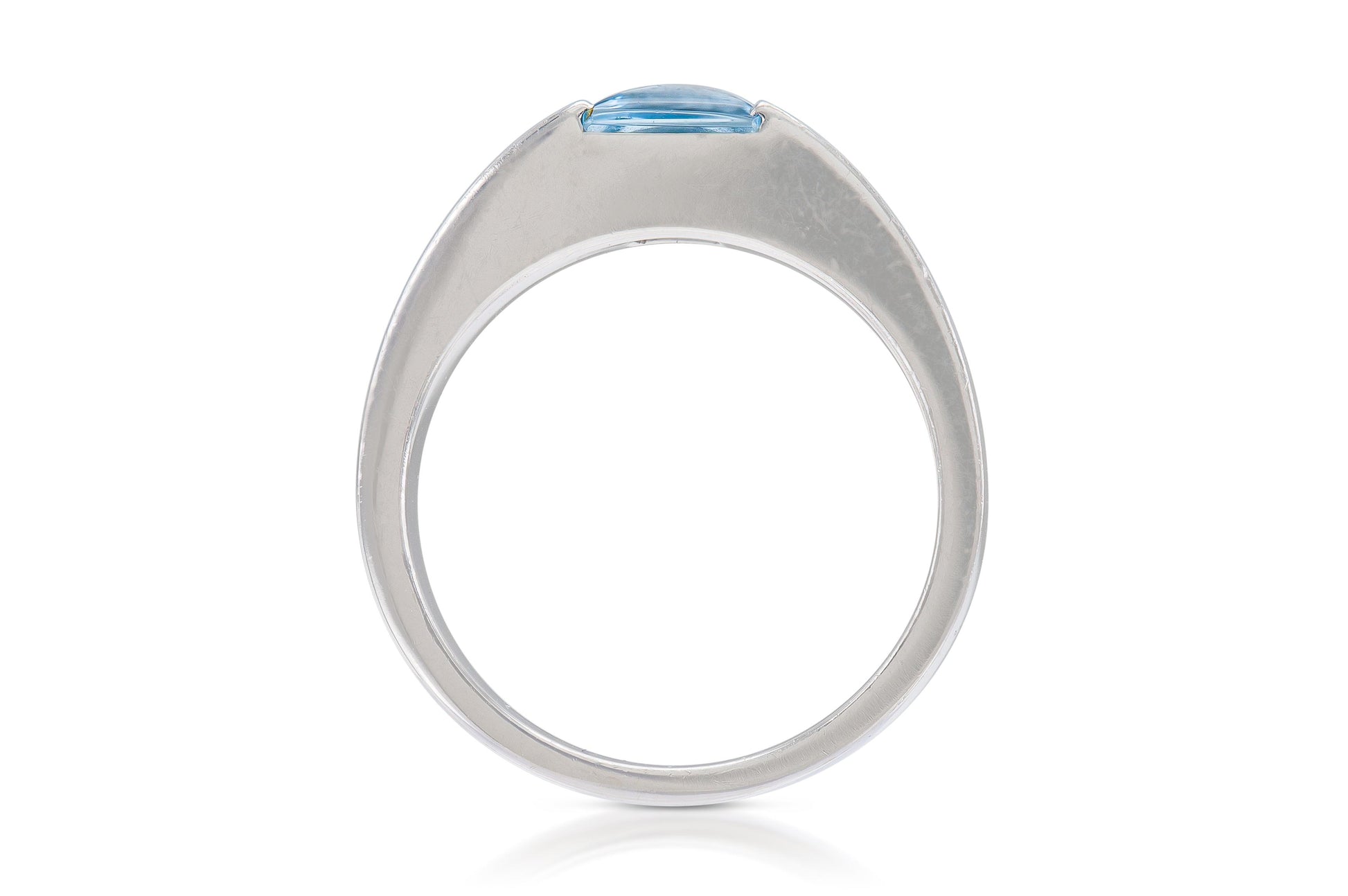 Vintage 1990s Cartier Aquamarine Tank Ring