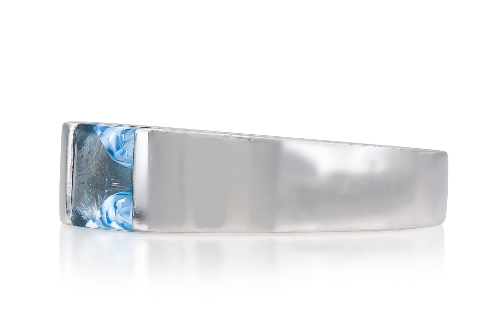 Vintage 1990s Cartier Aquamarine Tank Ring