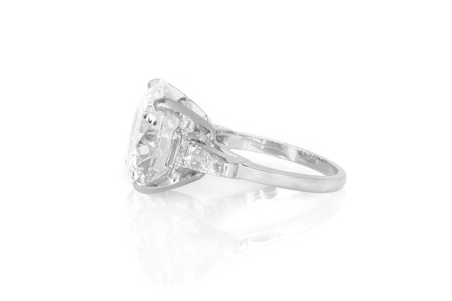 12.19 Carat Round Brilliant Cut Diamond Engagement Ring
