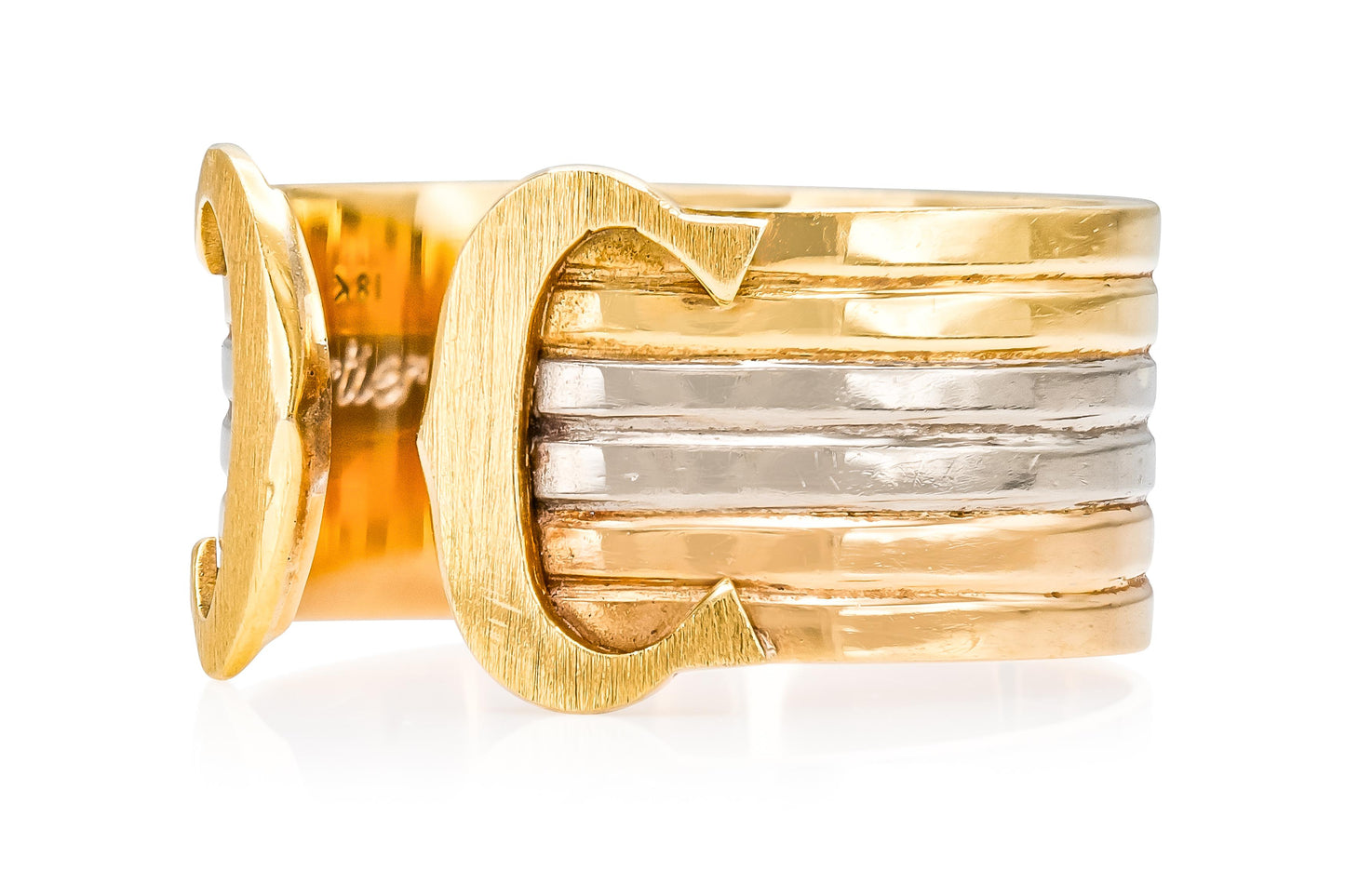 Cartier Tri-Color Double C Ring