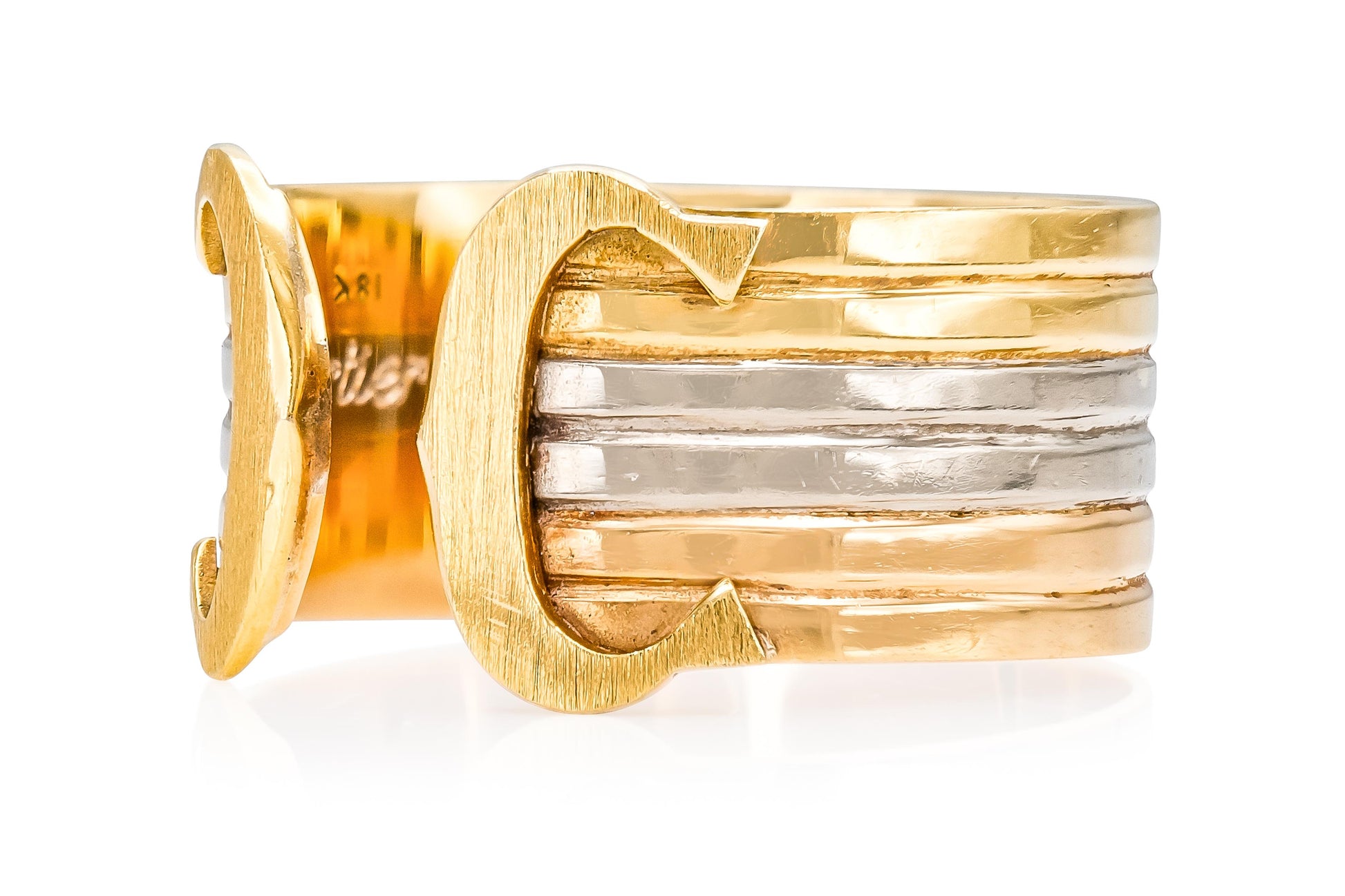Cartier Tri-Color Double C Ring