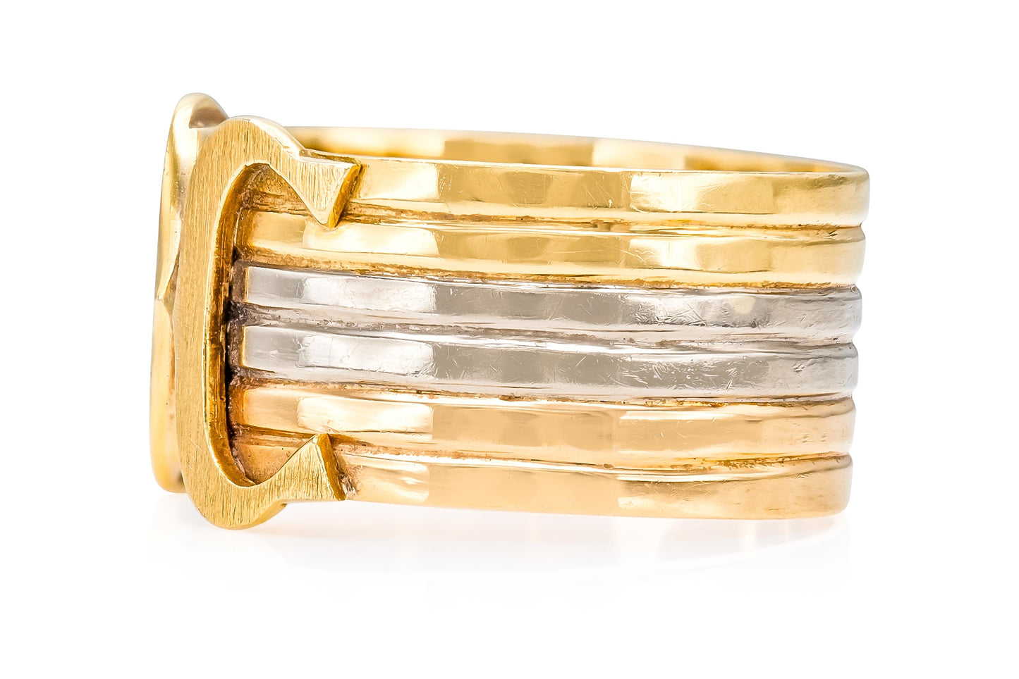 Cartier Tri-Color Double C Ring
