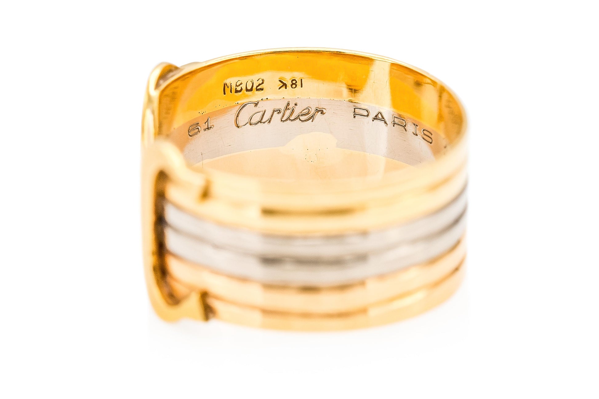 Cartier Tri-Color Double C Ring