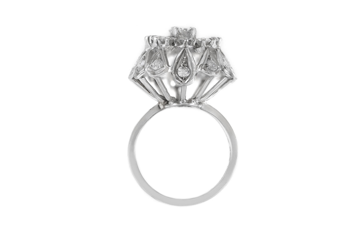 Vintage 1950s 3.30 Carat Diamond Ring